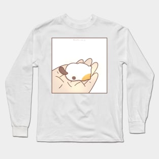 Muffin cat back laying on hand Long Sleeve T-Shirt